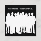 Anstellung Agency Quadratische Visitenkarte (Vorderseite)