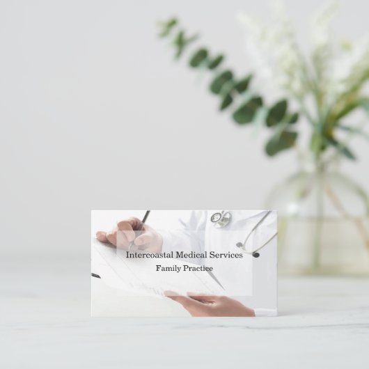 Anstellung der medizinischen Praxis Visitenkarte (Stehend Vorderseite)