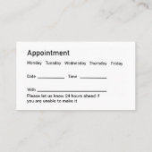 Anstellung des Amts für Hausärzte Visitenkarte (Rückseite)