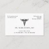 Anstellung des Arztes Caduceus und Visitenkarte (Vorderseite)