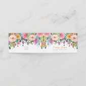 Anstellung eines bemalten Blumenhaars geklappt Terminkarte (Außenseite Aufgefaltet)