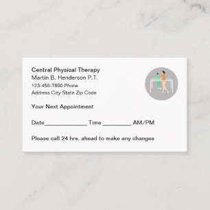 Anstellung eines Physiotherapeuten Terminkarte