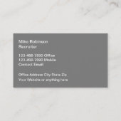 Anstellung für medizinisches Personal Visitenkarte (Rückseite)