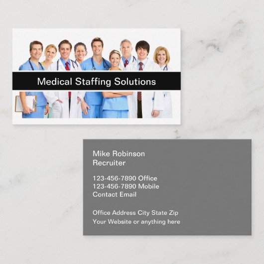 Anstellung für medizinisches Personal Visitenkarte (Vorne/Hinten)