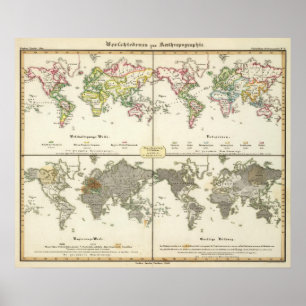 Anstellung Religions Government Map Poster