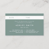 Anstellungskarte für Blume Terminkarte (Rückseite)