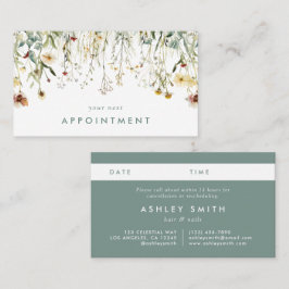 Anstellungskarte für Blume Terminkarte