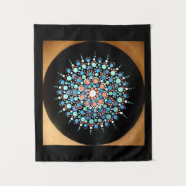 ANSTICH 079 - Blue Shades Mandala - Tapestry Wandteppich