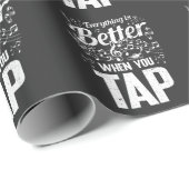 Anstich Dancer Musical Notes Step Tanzlehrer Geschenkpapier (Rolleneckpunkt)