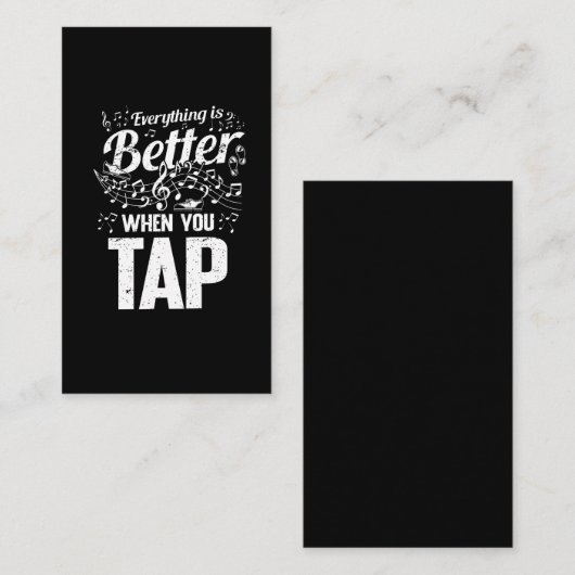 Anstich Dancer Musical Notes Step Tanzlehrer Visitenkarte (Vorne/Hinten)