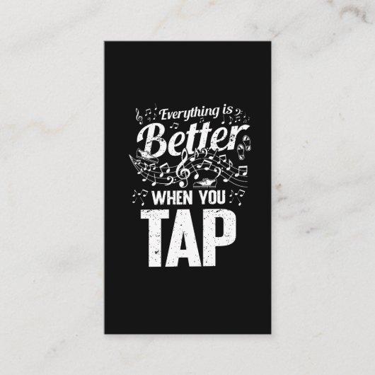 Anstich Dancer Musical Notes Step Tanzlehrer Visitenkarte (Vorderseite)