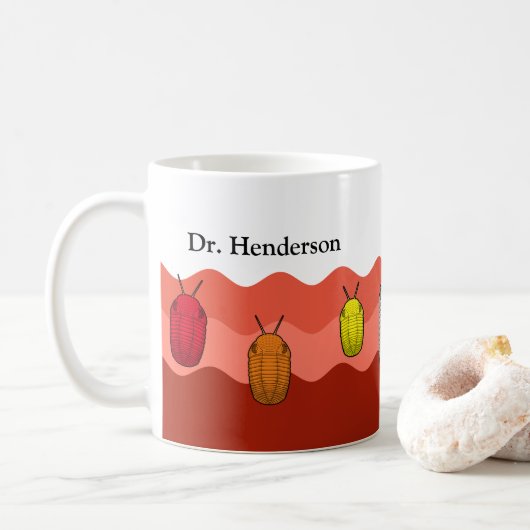 Anstieg der Trilobiten - prähistorisches Tier Kaffeetasse (Mit Donut)