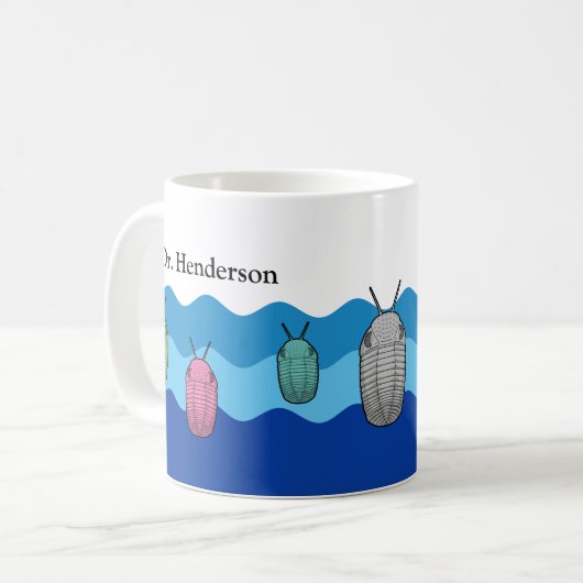 Anstieg der Trilobiten - prähistorisches Tier Kaffeetasse (Vorderseite Links)