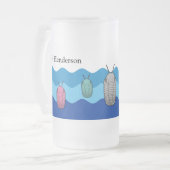 Anstieg der Trilobiten - prähistorisches Tier Mattglas Bierglas (Vorderseite Links)