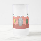 Anstieg der Trilobiten - prähistorisches Tier Mattglas Bierglas (Mittel)