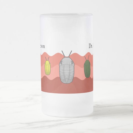 Anstieg der Trilobiten - prähistorisches Tier Mattglas Bierglas (Mittel)