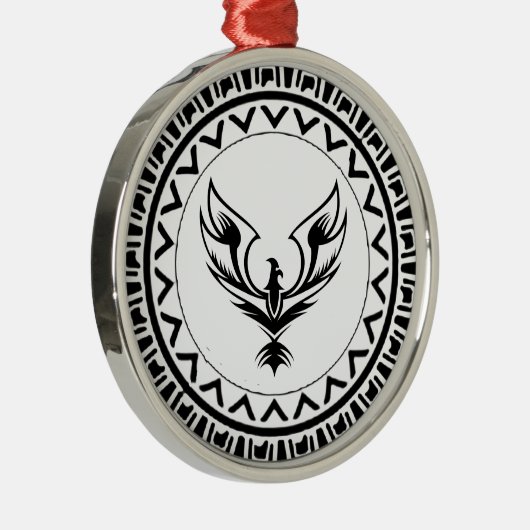 Anstieg des Phönix Silbernes Ornament (Rechts)