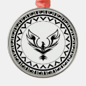 Anstieg des Phönix Silbernes Ornament (Vorne)