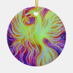 Anstieg eines Phönix Keramik Ornament