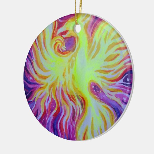 Anstieg eines Phönix Keramik Ornament (Links)