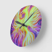 Anstieg eines Phönix Runde Wanduhr (Winkel)