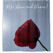 Anstieg, Glanz, Blüte, roter Mohn Duschvorhang (Vorderseite)