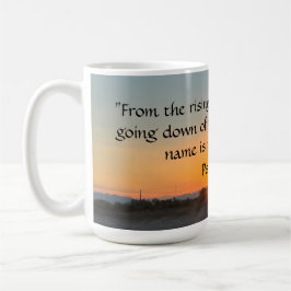 Anstieg und Einstellung von Sun Psalm 113:3 Tasse