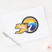 Anstieg und Rollzyklus Ovaler Aufkleber (Umschlag)