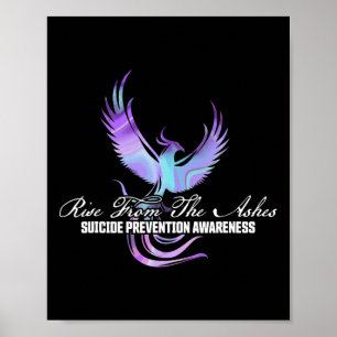 Anstieg von Phoenix aus dem Asche Suizidprävention Poster
