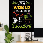 Anstiege sind ein Sukkulent Poster (Heimbüro)