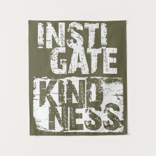 Anstiftung zur sozialen Sensibilität der Menschhei Wandteppich (Vorderseite)