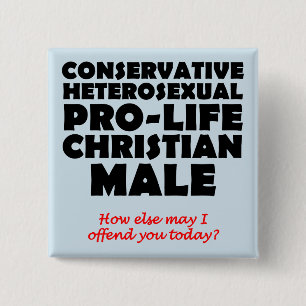 Anstößiger pro-life-männlicher christlicher Button