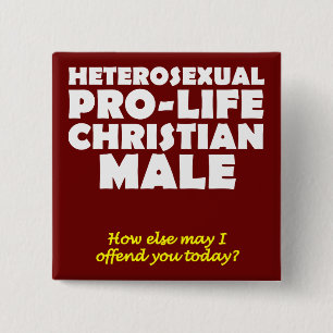 Anstößiger pro-life-männlicher christlicher Button