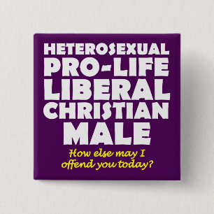Anstößiger pro-life-männlicher christlicher Button