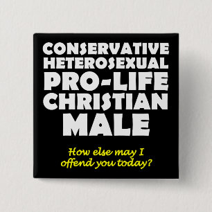 Anstößiger pro-life-männlicher christlicher Button
