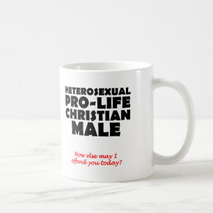 Anstößiger Pro-Life-Männlicher Christlicher Kassen Kaffeetasse