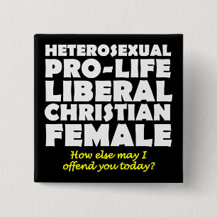 Anstößiger pro-life weiblicher christlicher Button