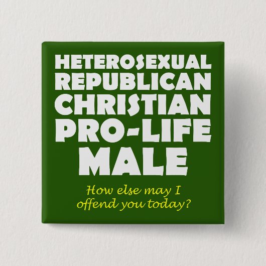 Anstößiger republikanischer männlicher christliche button (Vorderseite)