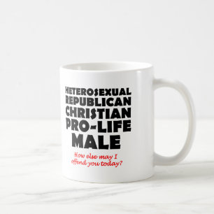 Anstößiger republikanischer männlicher christliche kaffeetasse