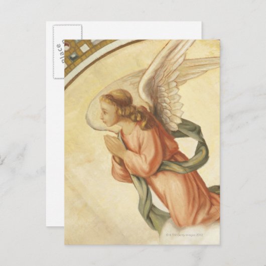Anstreichen eines Engels beten Postkarte (Vorne/Hinten)