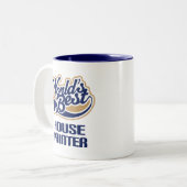 Anstreicher-Geschenk (Welten am besten) Zweifarbige Tasse (Vorderseite Links)