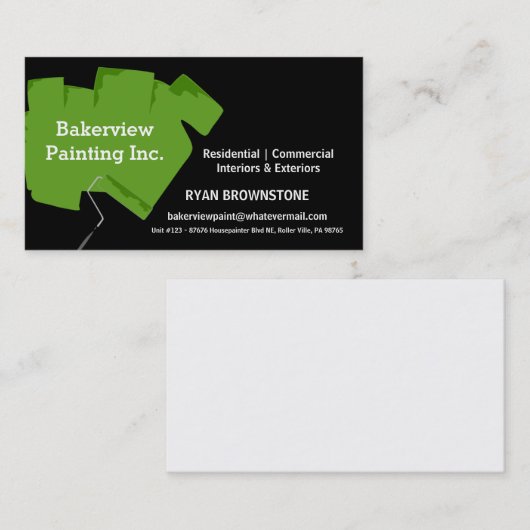 Anstreicher Pro Painting Company Visitenkarte (Vorne/Hinten)