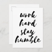 Anstrengende Arbeit bleibe einfache Postkarte (Vorne/Hinten)