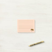 Anstrich brauner Elefant Lined Post it Notes Post-it Klebezettel (Auf Schreibtisch)
