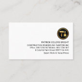 Anstrich des Spritzers an der Ziegelwand Visitenkarte (Rückseite)