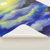 Anstrich dunkelblauer Meereswellen unter der Sonne Sherpadecke (3/4)