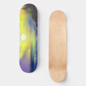 Anstrich dunkelblauer Meereswellen unter der Sonne Skateboard (Vorderseite)