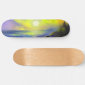 Anstrich dunkelblauer Meereswellen unter der Sonne Skateboard (Horizontal)