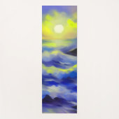 Anstrich dunkelblauer Meereswellen unter der Sonne Yogamatte (Vorderseite)