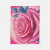 Anstrich einer neonrosa Rose Fleecedecke (Vorderseite)